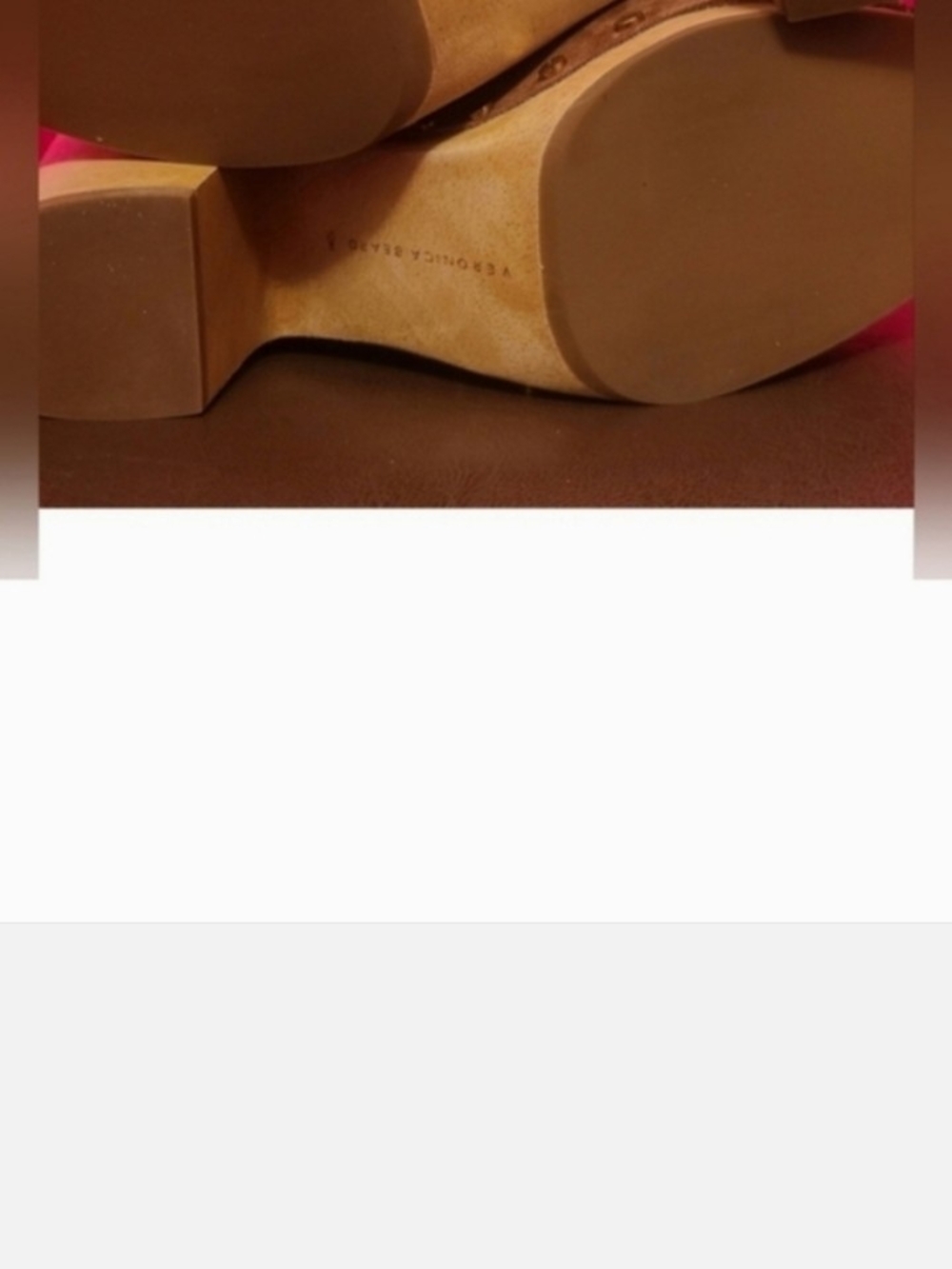 NWOT Veronica Beard Tan Suede Slip-On Clogs - Picture 15 of 16